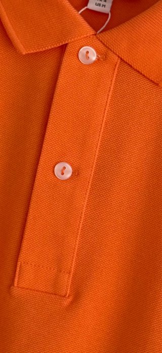 Polo Lacoste Slim fit Naranja pastel talla M