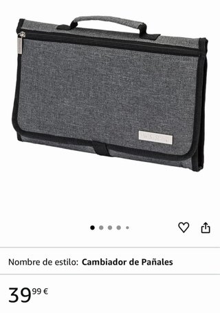 Cambiador portátil Twistshake gris