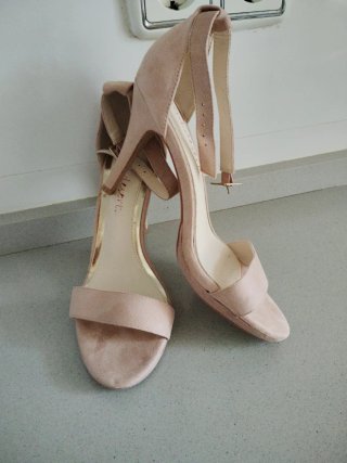 Sandalias Pinkdesert Talla 39 Tacón 9cm Rosa/Beige