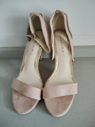 Sandalias Pinkdesert Talla 39 Tacón 9cm Rosa/Beige