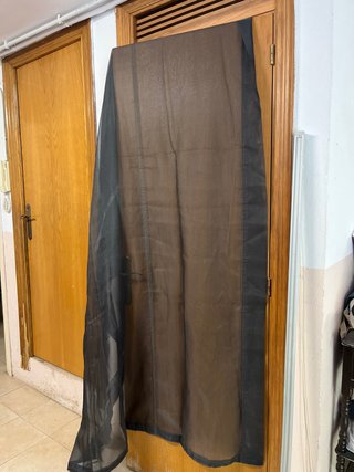 Cortina visillo negra para ventana Medidas 1’60x3’
