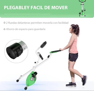 Bicicleta Estática Plegable Verde