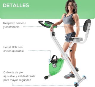 Bicicleta Estática Plegable Verde