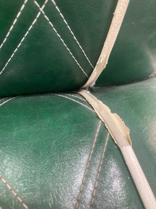 Sillón de Barbero Vintage Verde y Plata