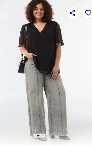 Blusa negra Kiabi Talla XXL Nueva