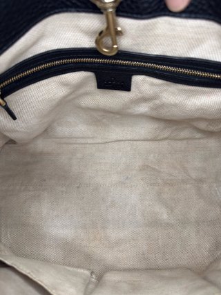 Borsa Gucci Soho Chain Pelle Nera Oro