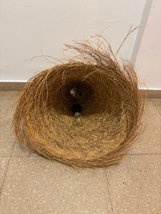 Lámpara de esparto artesanal