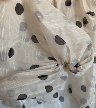 Blusa volantes lunares fiesta seda talla