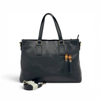 Borsa Gucci Pelle Nera con Bamboo