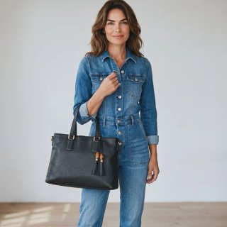 Borsa Gucci Pelle Nera con Bamboo