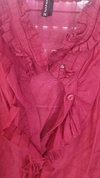Camicia Naf Naf rossa con rouches