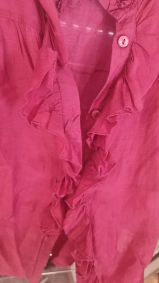 Camicia Naf Naf rossa con rouches