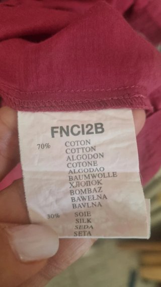 Camicia Naf Naf rossa con rouches