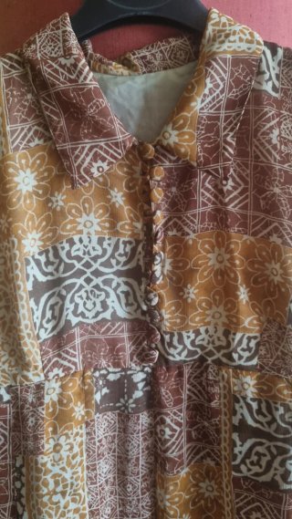 Vestito vintage seta fatto a mano
