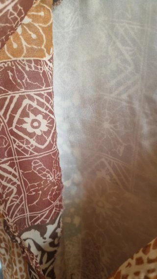 Vestito vintage seta fatto a mano