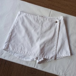 Falda pantalón vaquera blanca