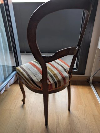 Silla Isabelina Roble Retapizada
