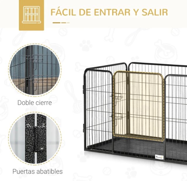 Parque para mascotas rectangular