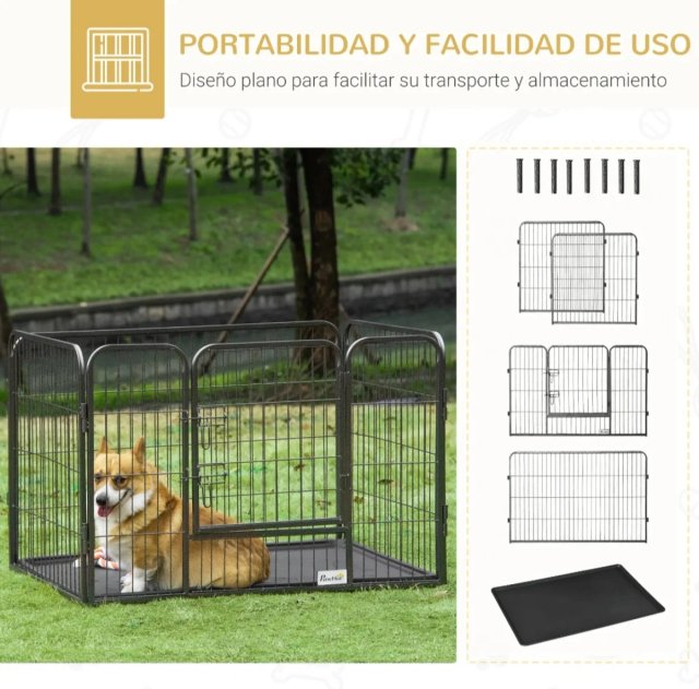 Parque para mascotas rectangular