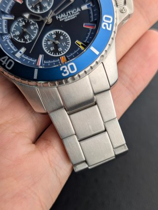 Orologio Nautica Acciaio Blu