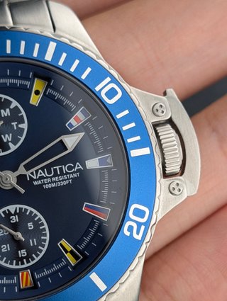 Orologio Nautica Acciaio Blu