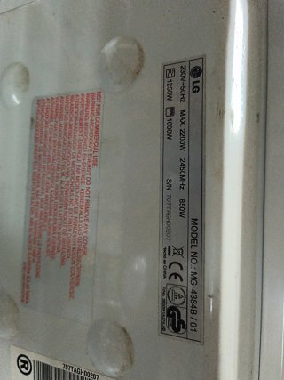 Microondas LG con Grill