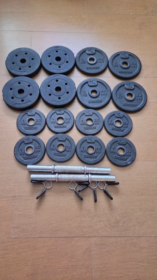 Discos de pesas DOMYOS 2kg, 2.2kg y 1kg