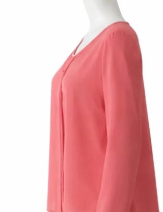 Blusa donna rosa con pieghe