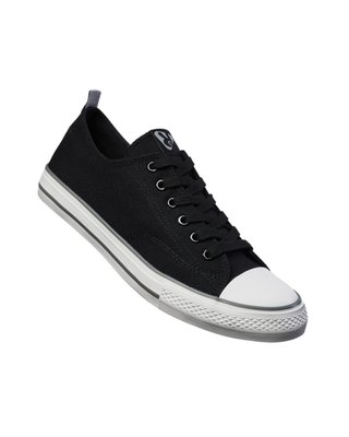Zapatilla Lona Negra Clásica