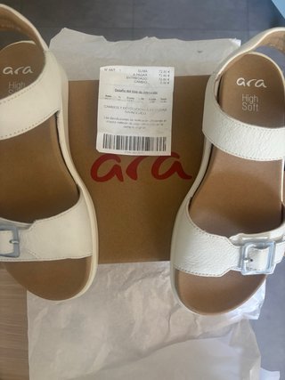 Sandalias Ara Blancas Talla 38 Nuevas