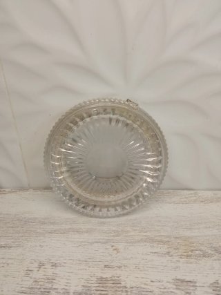 Cenicero de cristal y plata