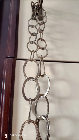 Collana donna con perle viola perlescente e maglie