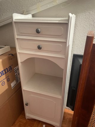 Mueble auxiliar madera blanco
