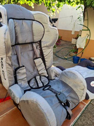 Silla coche bebé gris pack