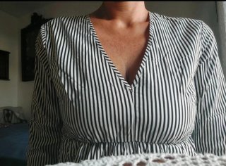 Camicia Tezenis righe manica a tre quarti campana