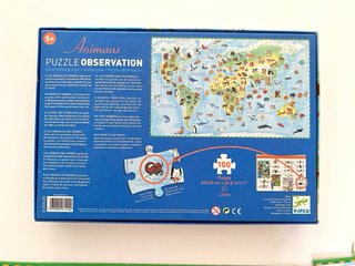 Puzzle Djeco Atlas Animal 100 Piezas