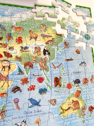 Puzzle Djeco Atlas Animal 100 Piezas