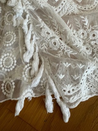 Falda blanca bordada estilo ibicenco Talla S