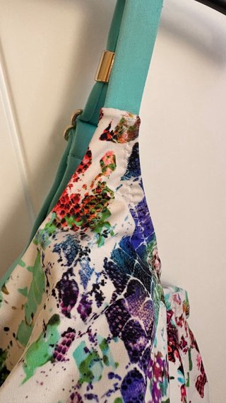 Parte superior bikini estampado
