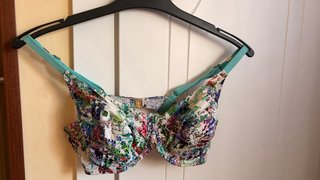 Parte superior bikini estampado