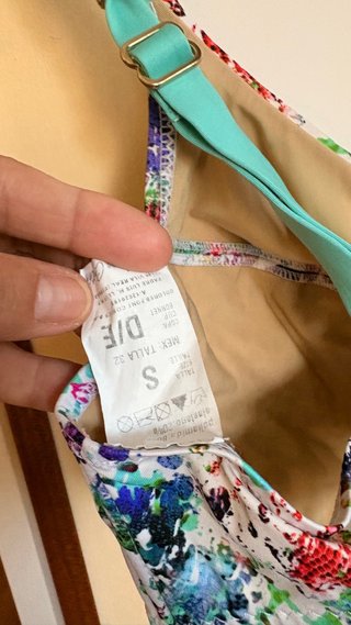 Parte superior bikini estampado