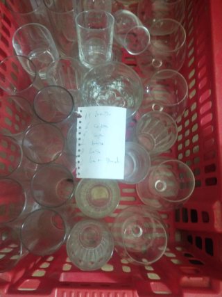 Lote de vasos de cristal