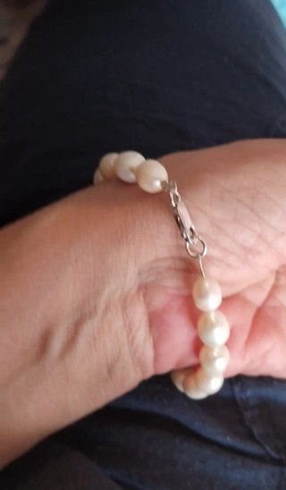 Bracciale Perle Fiume Argento