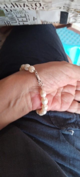 Bracciale Perle Fiume Argento