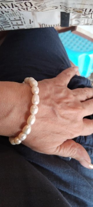 Bracciale Perle Fiume Argento