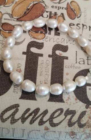 Bracciale Perle Fiume Argento