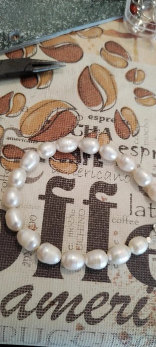 Bracciale Perle Fiume Argento