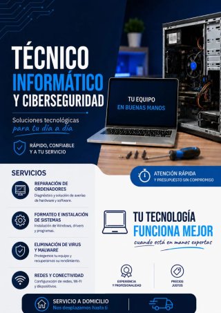 Técnico informático y Ciberseguridad.