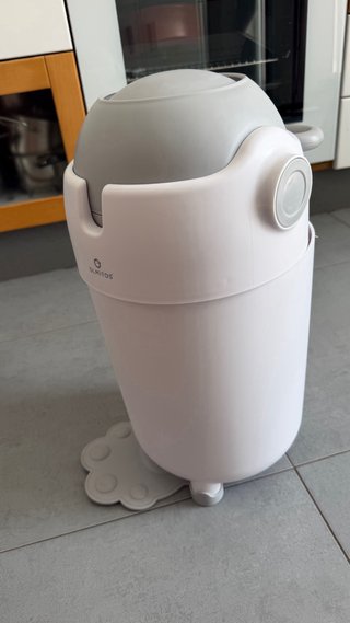 Cubo pañales Olmitos Antiolor Blanco y Gris