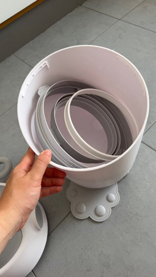 Cubo pañales Olmitos Antiolor Blanco y Gris